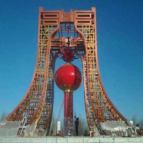 彩繪燈籠雕塑通用，花園小品，不銹鋼燈籠雕塑優(yōu)價