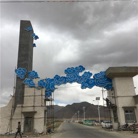 云彩雕塑 創意企業祥云雕塑 公園祥云雕塑