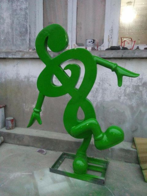 街頭音符雕塑 大型別墅區擺件 鋼管雕塑